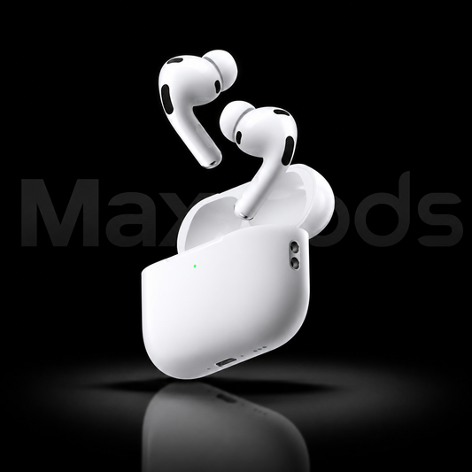 Maxpods Pro 3 ANC Working With Noise Cancellation Wireless MagSafe charging Double Tap Touch sensor with 1 year warranty