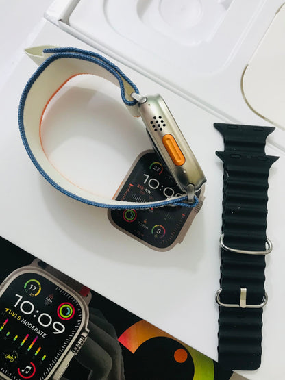 i-watch Ultra 2 with 2strep and watch magnetic charger (1 year warranty)
