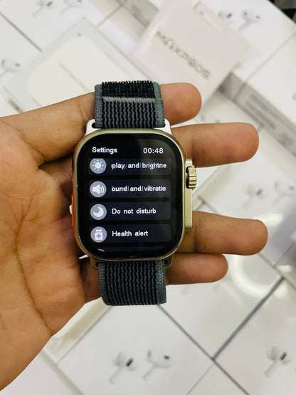 Max Watch Ultra 3 with 2 straps and watch charger with 1 year warranty