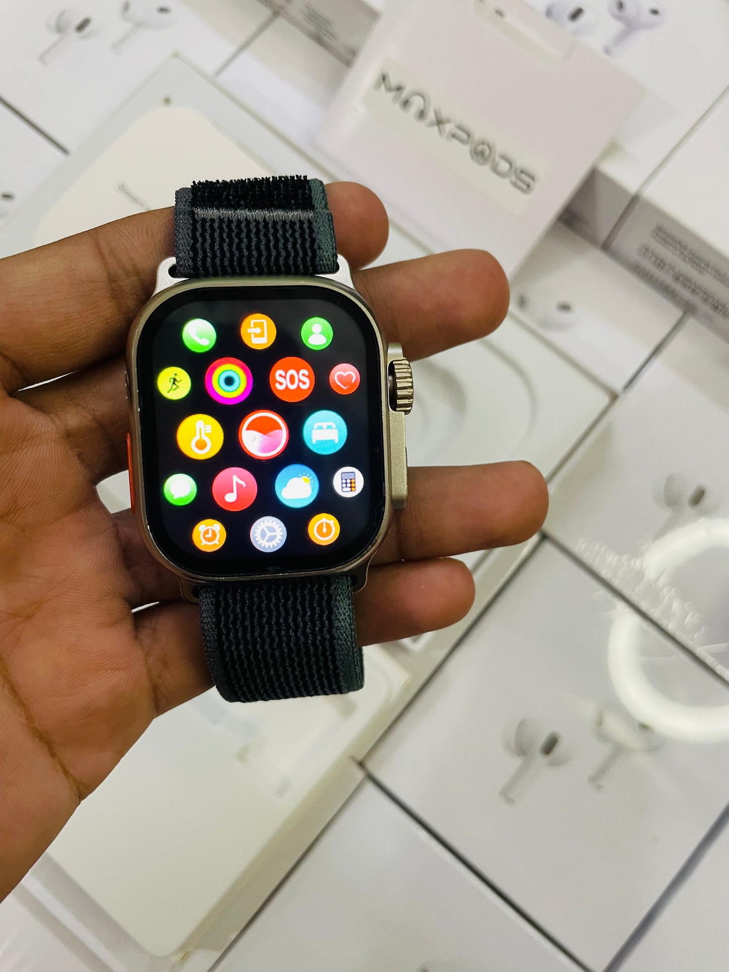 Max Watch Ultra 3 with 2 straps and watch charger with 1 year warranty