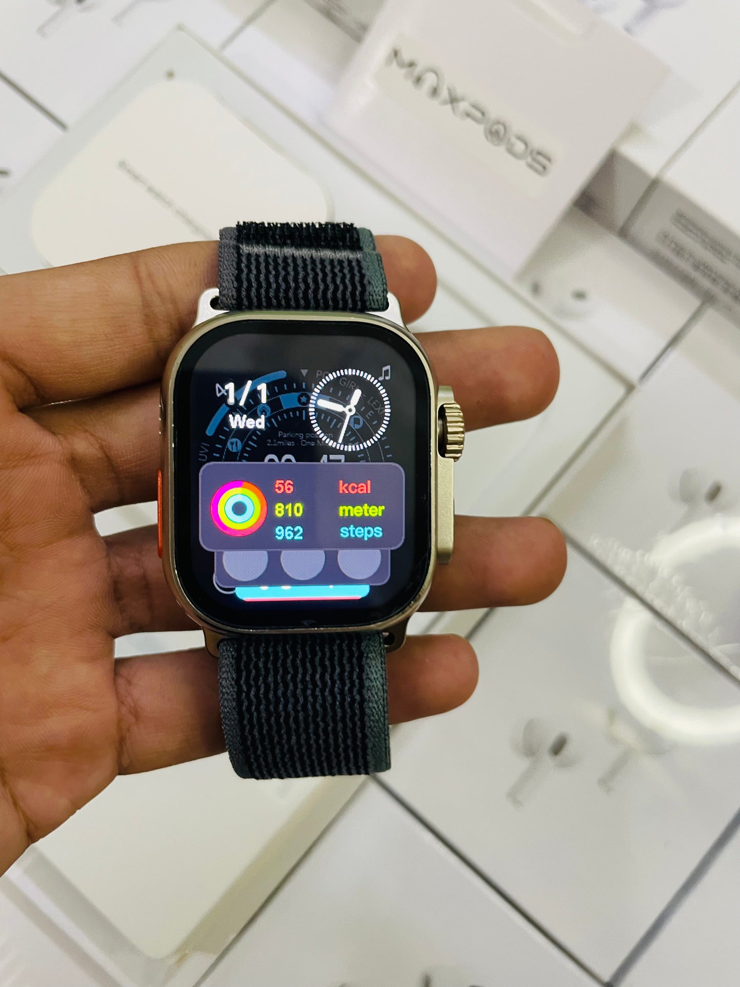 Max Watch Ultra 3 with 2 straps and watch charger with 1 year warranty