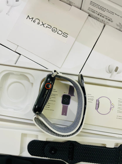 Max watch series 11 with 2 strap and watch charger (1 year warranty)