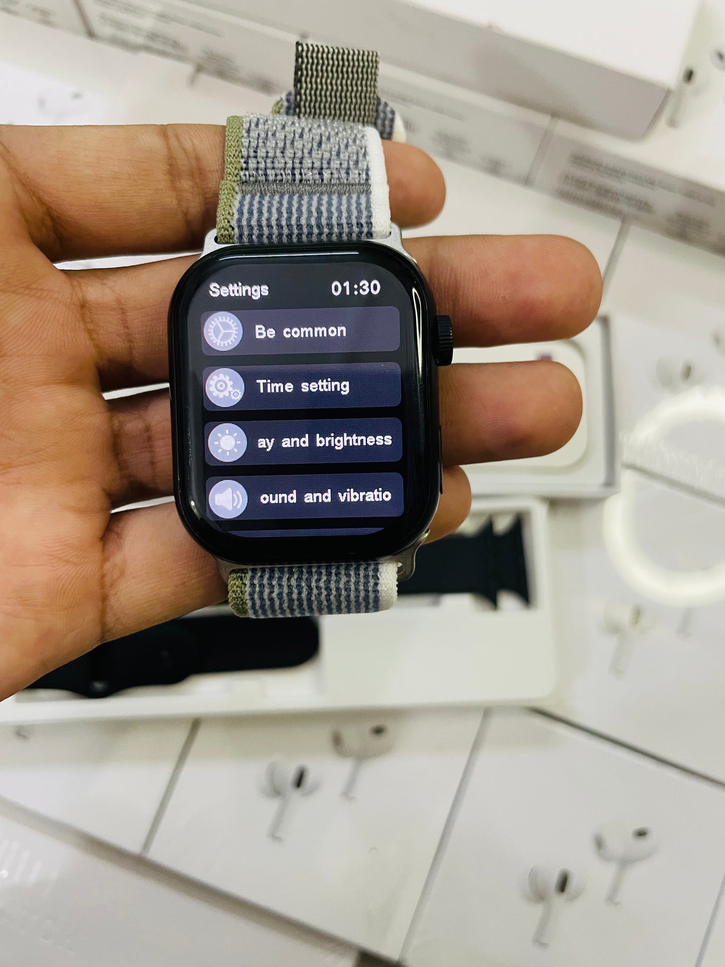 Max watch series 11 with 2 strap and watch charger (1 year warranty)